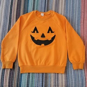Halloween Pumpkin Face Sweatshirt Pullover Kids